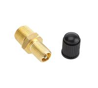 Sorandy Válvula de Llenado de Tanque de Latón Duradera de Alta Resistencia para Compresor de Aire 2 Piezas 1/4 de Pulgada NPT MPT para Llenado de Neumáticos