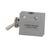 Sorandy Válvula Mecánica HL2301 Válvula de Interruptor de Palanca de Metal 3 Posiciones 2 Puertos 1 Calibre 8 Control Manual Compacto para Técnicos de Reparación de Sistemas Neumáticos y