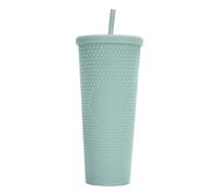Sorandy Vaso con Tachuelas Mate de Gran Capacidad de 710 Ml y 24 Oz, Taza de Agua Reutilizable con Aislamiento de Doble Capa, con Tapa a Prueba de Fugas, Pajita para Beber café, té, Jugo (verde menta)