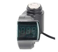 Sorandy Voltímetro de Acelerador de Bicicleta Eléctrica con Pantalla Digital de Voltaje y Bloqueo para Triciclo Scooter de Bicicleta Eléctrica de 12-99 V, Liviano y Portátil para un Juicio Preciso