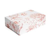 Sorarto Caja de regalo de lujo con tapa magnética, cajas de regalo de flores rosas decorativas para regalos, regalos de boda y recuerdos, 29,2 x 19,1 x 8,9 cm