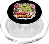 Sorber sorbo Repetir Rana Divertida Comiendo Sopa de Fideos Ramen Japón PopSockets PopGrip para MagSafe