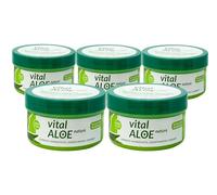 Sorbete Hidratante Aloe Vera 100% Puro 5x250 ml | Textura Gel Ligera con Aloe Vera Puro Ecológico | Crema Corporal y Facial After Sun, Post Depilación y Quemaduras | Ideal para Todo Tipo de Pieles