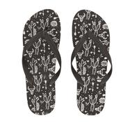 Sorbetto Chanclas modernas para hombre, chanclas de dedos, cómodas zapatillas de baño para playa y ocio, Cactus Negro, 44/45 EU