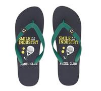 Sorbetto Chanclas modernas para hombre, chanclas de dedos, cómodas zapatillas de baño para playa y ocio, Dark Blue Green Padel, 44/45 EU