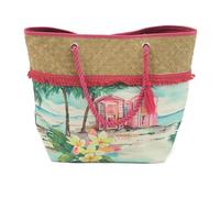 Sorbetto Elegante bolsa de playa para mujer, práctica bolsa de playa o bolsa de playa grande, perfecta para las vacaciones., Pink Con Motivo Marino, 55cm x 49cm or 60cm x 49cm
