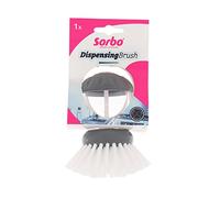 Sorbo Cepillo dispensador de Platos Redondo rápido y fácil, Cepillo para ollas, Agarre cómodo, Fuerte y Duradero, artículo Esencial para Todos los días