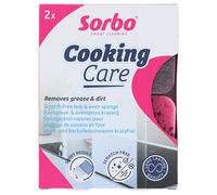 Sorbo Cooking Care - Lana de Acero con infusión de jabón con Esponja para Estufa y Horno sin arañazos, Paquete de 2, jabón Natural, estropajos metálicos para Cocina y Cocina, Ideal para cocinas de