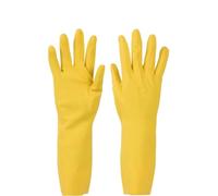 Sorbo Guantes de hogar XL - Puños extralargos - Perfil de agarre antideslizante - Para limpieza doméstica y profesional - Amarillo - Ajuste cómodo - Hecho de látex flexible