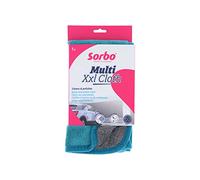 Sorbo Paño de Limpieza de Microfibra Extra Grande, Ultra Suave y sin Rayas, paño Multiusos XXL para Coches, Mascotas, hogar y Cocina, Esencial para el día a día, sin Pelusas, Verde, Gris, 30 x 65 cm