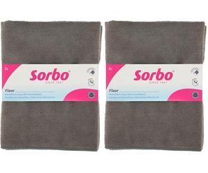 Sorbo Paño de Microfibra para el Suelo, Grande, sin Rayas, súper Absorbente, Plumero, Multiusos, Limpieza de Coches, Suelos y casa, 50 cm x 60 cm (Paquete de 2)