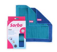 Sorbo Paños de Microfibra - Juego de 4 - Reciclado de Botellas Pet - 35 x 35 cm - Limpieza sin Rayas - Uso seco y húmedo - para Cocina, baño y hogar - Multicolor