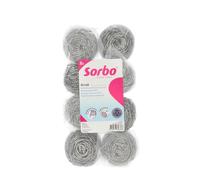 Sorbo RVs - Juego de 8 esponjas de Acero Inoxidable de 40 g - Extra Fuerte y Duradero - para sartenes, Parrillas, hornos, hornos, estropajos metálicos para Limpieza intensiva