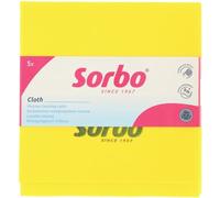 Sorbo Sorbonettes - Juego de 5 paños de Limpieza - 38 x 40 cm - Altamente absorbentes y sin Pelusas - Lavable hasta 60 °C - Toallitas universales - para Cocina, baño y hogar - Amarillo