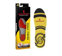 SORBOTHANE Double Strike - Plantillas antibacterianas para hombres y mujeres, con absorción de impactos y soporte para el talón, talla 41, color amarillo