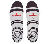 SORBOTHANE Sorbo Pro - Plantillas para hombre y mujer, absorción de golpes, antibacterianas, protección durante el deporte y la actividad, talla 38-40, gris/rojo
