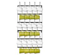 Sorbus Soporte para tazas, ganchos para tazas de almacenamiento en la pared con organizador de exhibición de 6 niveles para tazas de café, tazas de té, tarros Mason y más, capacidad para 27 tazas,