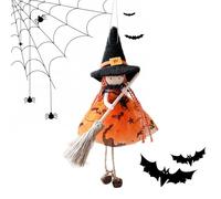 Sorcière de Cuisine Faite Main - Figurine Décorative Halloween Avec Détails Effrayants | Pendentif Sorcière Ornemental Suspendu pour Fête, Fenêtre, Mur, Jardin ou Intérieur Maison