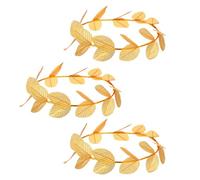Sorcristy 3 diademas doradas, accesorios de diosa griega, corona de laurel, corona romana para mujeres y hombres, tocado de hojas para disfraz de Toga, decoración de fiesta de Halloween
