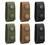 Sorcristy 6 protectores de cinturón de trabajo, broches dobles de nailon para cinturones tácticos de 2 a 2.25 pulgadas, accesorios seguros de equipo de policía (negro, caqui, verde militar)