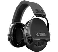 Sordin ACE Schakal Protectores Auditivos de Cápsula - Activos y Electrónicos - Protectores Auditivos de Cápsula para Caza y Tiro Deportivo - diadema gris & cápsulas negras