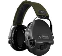 Sordin ACE Schakal Protectores Auditivos de Cápsula - Activos y Electrónicos - Protectores Auditivos de Cápsula para Caza y Tiro Deportivo - diadema verde & cápsulas negras