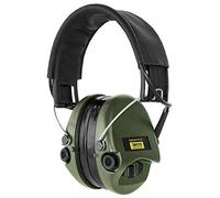 Sordin Pro-X Protección auditiva - 75302-X/L-S - protección auditiva activa de caza - EN 352 - cojín de espuma, cinta de cuero y cápsula verde