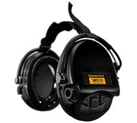 Sordin Pro-X Protector auditivo de cápsula - 76302-X-02-G-S - EN 352 - Almohadilla de gel, cinta para el cuello & cápsulas negras