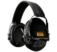 Sordin PRO X SOR75302-X/L-02-G - Protectores auditivos electrónicos, juegos de gel, correa de piel, copas negras