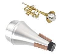Sordina de Trompeta, Silenciador Recto de Aleación de Aluminio Cork Trompeta Mute Practica Silenciador para Trompeta Práctica de Jazz Clásico Principiantes (Plata)