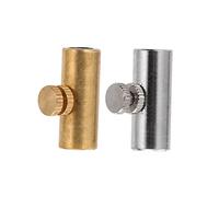Sordina para Violonchelo Wolf Tone Ajustable de Cobre, 2 Piezas | Acabado Plata, Perilla Metálica, para Músico, Ajuste Fino y Montaje Preciso
