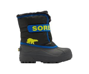 Sorel - Apreski - Little Kids Snow Commander Black Azul - Talla Infantil 30 - Negro Negro 30