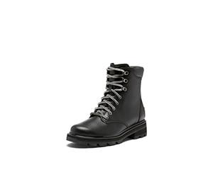 SOREL Botas impermeables Lennox Lace para mujer, negro (black, Sea Salt), 37.5 EU