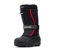 Sorel Flurry Boot, Botas de nieve, Unisex niños, Black Bright Red Youth Collection 2023, 37 EU