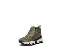 SOREL Kinetic Impact - Botas impermeables con cremallera hinchada para mujer, Piedra verde, negro, 6
