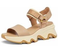 Sorel Kinetic Impact - Sandalias altas con correa en Y para mujer, Honest Beige/Blanco Miel, 38 EU