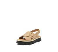Sorel Rein CB Crisscross Sandal, Sandalia Mujer, Honest Beige Negro, 37 EU