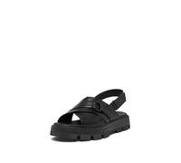 Sorel Rein CB Crisscross Sandal, Sandalia Mujer, Black, 38.5 EU