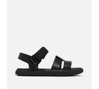 Sorel ONA Ave Ankle Strap Flat Sandal, Sandalias Planas Mujer, Black, 40 EU