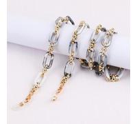 SOREZE Cadena de Botones acrílicos para Gafas, Cadena para Mujer, máscara antipérdida, Gafas de Sol Colgantes, Cordones, Correa de sujeción, Collar de Cuerda