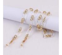 SOREZE Cadena de Botones acrílicos para Gafas, Cadena para Mujer, máscara antipérdida, Gafas de Sol Colgantes, Cordones, Correa de sujeción, Collar de Cuerda