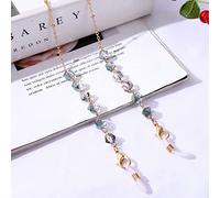 SOREZE Cadena de Gafas para Mujer, máscara con Cuentas de Cristal, Marco de Cadena, Gafas de Sol antipérdida, cordón, Correa para el Cuello, Montura, Gafas, joyería