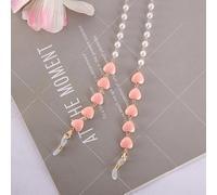 SOREZE Corazón Perla con Cuentas Gafas Cadenas máscara Colgante Cuerda Gafas Cadena Metal Gafas de Sol Cordones Mujeres máscara Cadenas