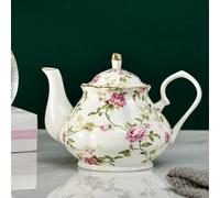 SOREZE Tetera de Porcelana Europea de 400ML, Juego de té de la Tarde en inglés, Tetera de Porcelana, cafetera, Tetera Resistente al Calor
