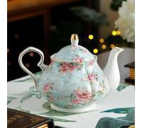 SOREZE Tetera de Porcelana Europea de 400ML, Juego de té de la Tarde en inglés, Tetera de Porcelana, cafetera, Tetera Resistente al Calor