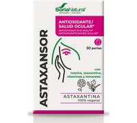 Soria Natural Astaxansor - Astaxantina Antioxidante Potente y Protector Ocular - Salud Visual Mejorada - 30 perlas