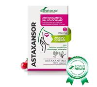 Soria Natural Astaxansor - Astaxantina Antioxidante Potente y Protector Ocular - Salud Visual Mejorada - 30 perlas