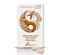 Soria Natural Chinasor 28 Dan Zhi Xiao Yao Wan - Comprimidos de la Gran Tranquilidad- Armonizan el Hígado y Bazo o Estómago - Plantas Medicinales de Origen Asiático - 30 comprimidos de 1,5 g.