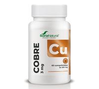Soria Natural Cobre Liberación Sostenida - Ayuda al Metabolismo - Contribuye al Transporte de Hierro en el Cuerpo - Metabolismo Energético Normal - 60 Comprimidos de 250mg