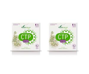 Soria Natural CTP Detoxor - Detoxificante Natural - Suplemento con Rompepiedras - 100% Natural - Ayuda a Eliminar los Tóxicos de las Células - 36 Comprimidos de 1g. (Paquete de 2)